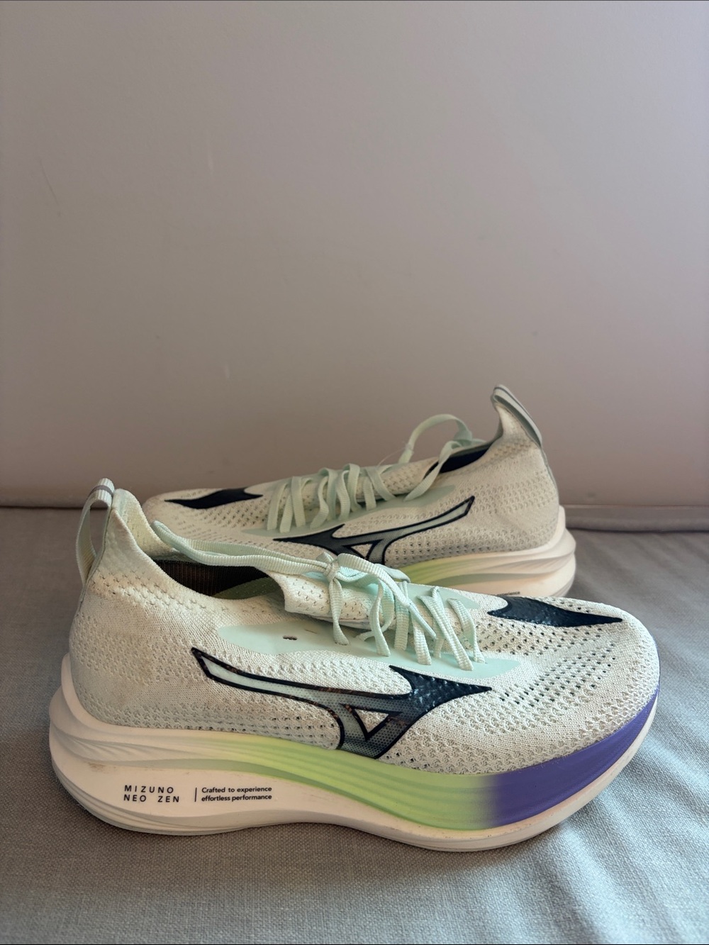 Mizuno Women’s Neo Zen Running Shoes — Mint, Black, Purple
